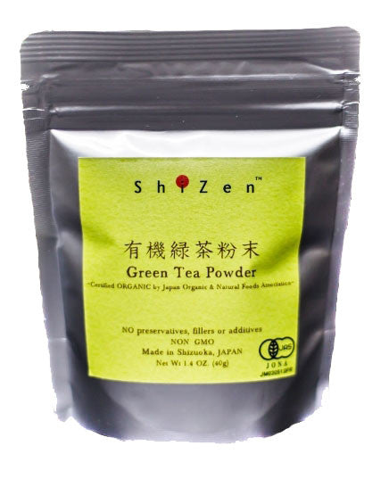 Organic green tea powder from Japan
